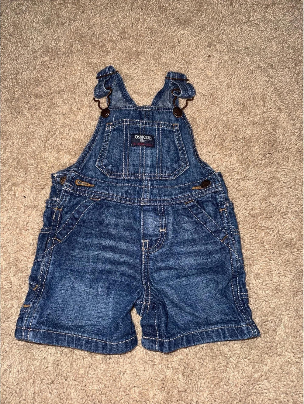 OshKosh B'gosh Baby Denim Short Overalls 9M